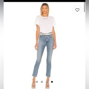 Womens AGOLDE  Nico High Rise Slim in Chronicle WITH DISTRESSED HEM jean…